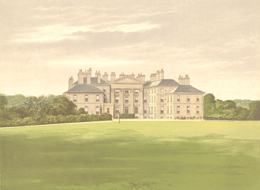 DALKEITH PALACE, Edinburgh (Duke of Buccleuch) 1893 old antique print picture